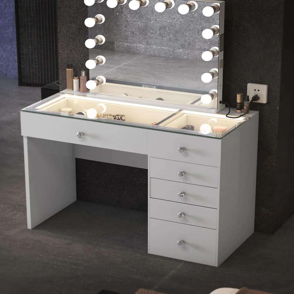 Hollywood Dressing table set 1.2 L with Mirror