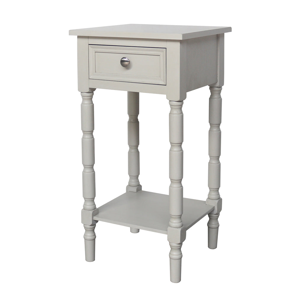 Lincoln 1 Drawer side table in grey